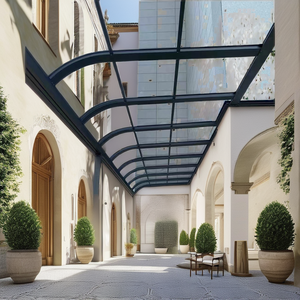 Volets en aluminium de qualité industrielle, avec volets latéraux coupe-vent, pour pergola extérieure, auvent durable en alliage d'aluminium. - Product Image 4