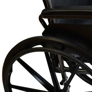 スイングアウェイフットレスト付きスチール車椅子<span class=keywords><strong>20</strong></span>インチワイドシート、300ポンドの耐荷重、ブラック - Product Image 5