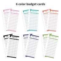 Vente en gros A5/A6 classeur papier 6 trous planificateur budgétaire feuilles de suivi des dépenses recharge de papier à feuilles mobiles organisateur de budget