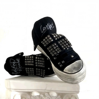 Vente en gros de baskets à tige haute cloutées |   Chaussures plateforme Punk Rock |   Logo personnalisé, fabrication OEM, directement de l'usine