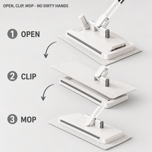 <span class=keywords><strong>Mini</strong></span> Mopa Rectangular Portátil con Clip, Ecológica, Reutilizable, con Agarre Automático para Limpieza del Hogar, Cocina, Baño y Pisos Pequeños - Product Image 4