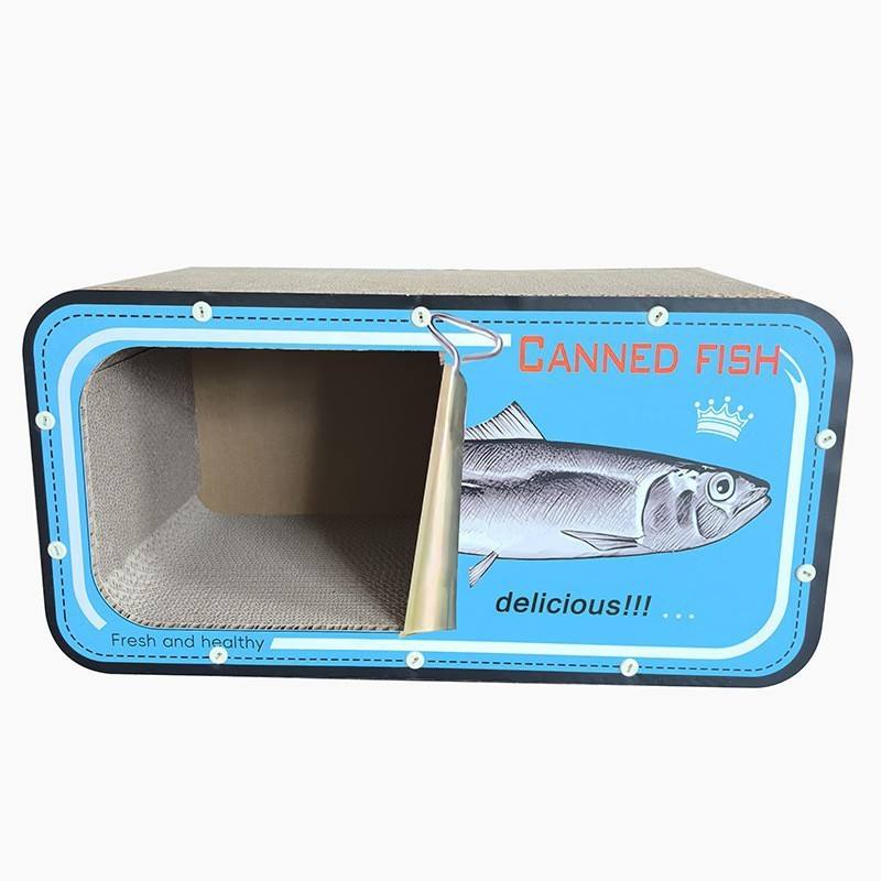 Extra Large Fish Shaped Cardboard Cat Scratching Post Can Style Cat Bed ...