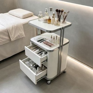 Chariot de rangement médical moderne de luxe pour salon de beauté avec tiroirs multiples et roues silencieuses pour équipement de spa et clinique - Product Image 4