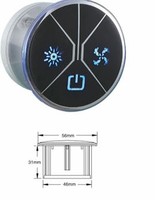 Panel de Control de Spa de Diseño Moderno ALONGSUN SW-03 para Uso en Hoteles, 1 Año de Garantía, Encendido/Apagado del Sistema de Hidromasaje, Bañera de Masaje