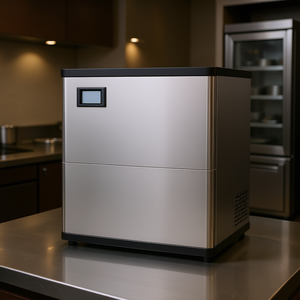 Machine à glaçons commerciale 26 pouces en acier inoxydable, 800 lb/jour, autonettoyante, pour la fabrication de glaces - Product Image 2