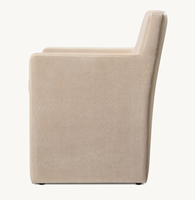 Fauteuil de salle à manger en tissu sur rail de haute qualité, avec cadre en bois massif, couleur personnalisée, style postmoderne italien MATIA, pour hôtel et restaurant
