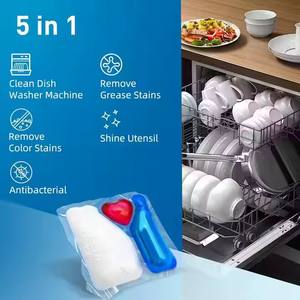 Umwelt freundliche Einweg-OEM-ODM-Küchen reinigung Automatisches Waschmittel Wasser lösliches Gel Geschirrs püler kapseln Kapseln - Product Image 6