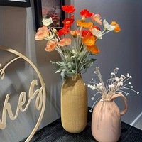 Fleurs de pavot en soie réalistes, vintage, faites à la main, durables, décoration d'intérieur, accessoires de mariage