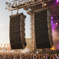 Haut-parleur Line Array extérieur étanche IP67 8 pouces trois voies en alliage d'aluminium pour installation fixe, parcs, places publiques et festivals de musique