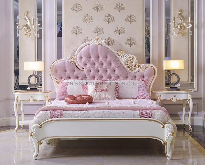 OE-FASHION children bed classic lovely girl new Children kids Pink bedroom for double kids furniture