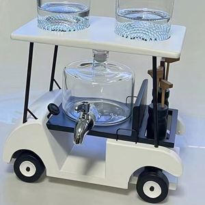 Vasos de golf personalizados, regalo premium para hombres, juego de decantador moderno para coche de vidrio de borosilicato de alta calidad con 2 vasos de whisky de 11 oz - Product Image 3