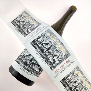 Hot Selling Customised <b>Red</b> Wine Bottle Labels Private PET Sticker Waterproof Adhesive Glossy Packaging for Beer Beverages - Product Image 2
