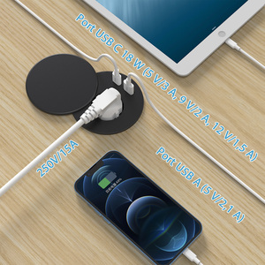 Toma de corriente de muebles de la UE con toma de corriente USB toma de corriente de escritorio - Product Image 6