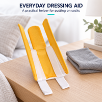 Nouveau best-seller Sockslider : Outil d'aide à la mise de chaussettes à trois doigts pour personnes âgées et femmes enceintes, en coton et plastique