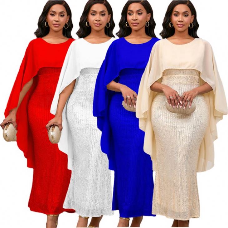 bodycon silhouette dress A-Line Dress with Chiffon Overlay – Valencia Boutique