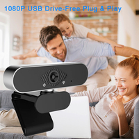 Cámara Web para Videoconferencias HTW Tech 1080P 2MP USB, Ideal para Clases en Línea, Compatible con Laptop, PC de Escritorio y Android, Superventas