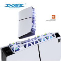 Ventilateur de refroidissement pour console de jeu avec lumière LED pour PS5 Slim Disc Digital PlayStation 5 Slim Accessoires pour console