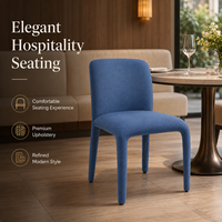 Chaise de salle à manger moderne de luxe entièrement rembourrée, pieds entièrement recouverts, design confortable, mobilier commercial pour hôtel et restaurant