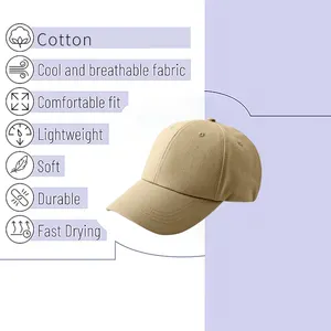 Werbe Outdoor Atmungsaktive Sonnenschutz Camping Baumwolle 6 Panel Blank Custom Baseball Cap Hüte