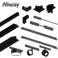 ALLWAY CX5.8 Nuevo Diseño, Sistema de Iluminación de Riel de Aluminio Ajustable, Foco de Iluminación Interior, Luces LED Magnéticas Inteligentes