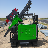 Machine de forage hydraulique sur chenilles pour pieutage, tête rotative à double vitesse, équipement de forage de pieux, pompe moteur, hauteur de pieutage 4m, haute capacité de charge