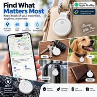 Localisateur d'objets intelligent à double système compatible Apple Find My et Google Find Hub, étanche, anti-perte, pour les voyages en extérieur et les soins des animaux de compagnie