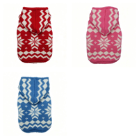 Sweat à capuche rose mignon pour chien, pull en tricot flocon de neige, doublure polaire, fermeture éclair, vêtements d'hiver pour animaux de compagnie