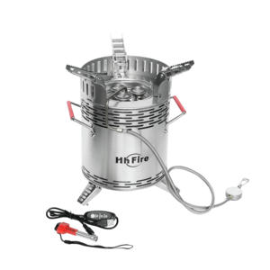 Poêle à <span class=keywords><strong>bois</strong></span> extérieur Portable Camping Randonnée Sac à dos Réchaud en acier inoxydable Réchaud de camping pliant - Product Image 4