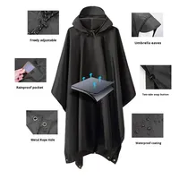 Veste bomber longue et fine imperméable pour adulte, portable, tendance, à capuche, multifonctionnelle, pour la randonnée, les voyages, la pêche, l'escalade