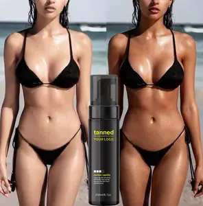 El mejor bronceador de cuerpo oscuro instantáneo Vegan Sun Self Tanner Spray Mousse Coconut Sunscreen Tanning Lotion