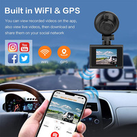 Cámara de Coche M500 de 2 Pulgadas, Doble Lente, 4K HD, DVR, GPS Inteligente, Wifi, Cámara Frontal 4K y Trasera 1080P