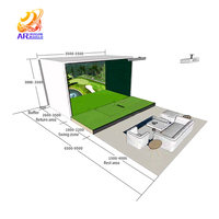 Simulateur de golf d'intérieur JAMMA GOLF modèle AR avec technologie d'imagerie 3D et projection d'écran pour les centres de loisirs