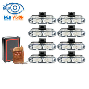 Lampe de signalisation <span class=keywords><strong>clignotante</strong></span> à commande sans fil 12V 4*4 LED, lumière d'avertissement d'urgence <span class=keywords><strong>centrale</strong></span> pour voiture - Product Image 3