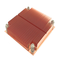 Refroidisseur de processeur sans ventilateur à chambre à vapeur en cuivre LGA 1156 1700 2011 1u Serveur Refroidissement du processeur Dissipateur thermique Passif Ailette de refroidissement Radiateur Vc