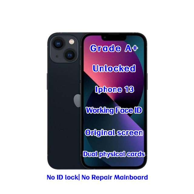 Wholesale Used for 13 Midnight 512GB A15 Bionic 5G 6.1-Inch Face ID IP68 Original Phone