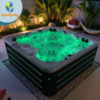 Baignoires à remous Aquaspring, baignoires de spa, 150 jets, spa de massage extérieur pour jacuzzi, 6 adultes, spa avec 5 pompes électriques