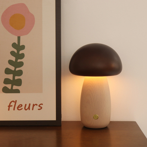 Lampe de table moderne de style mid-century en forme de dôme, abat-jour noir, base en métal, commande par interrupteur, LED, alimentation secteur, lumière de nuit écologique - Product Image 6