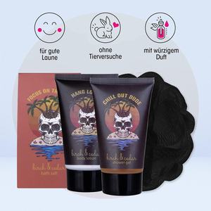 OEM Großhandel Good Vibes Only Kräuter-Aloe-Vera Bade- und Duschset 5-teilig Feuchtigkeitsspendendes Geschenk für Männer Geburtstag Weihnachten - Product Image 6