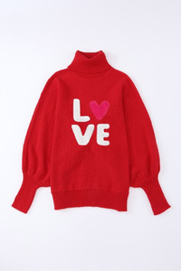 Femmes col haut manches chauve-souris surdimensionné pull hiver automne Jacquard tricot pull noël dessin animé conception solide Cardigan - Product Image 6