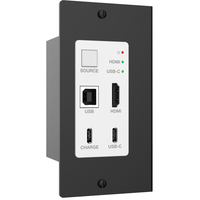 18gbps HDBT 70M avec USB-C HDMI & KVM Fonction Plaque Murale Transmetteur