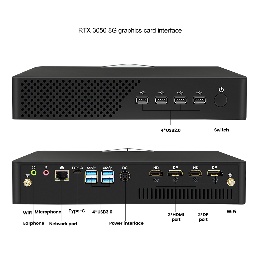 Topton Mini Gaming PC MV200 - Intel i9/i7/i5, RTX 3050 8G GDDR6