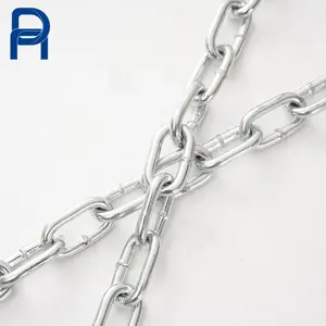 DIN5685C Padrão Soldada Link Cadeia Galvanizado Link Chain Médio Link E Corrente Curta