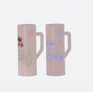 Großhandel 200ml Plastik bierkrüge Elegante geformte Trinkgläser Benutzer definiertes Logo Gedrucktes klares Geschenk - Product Image 2