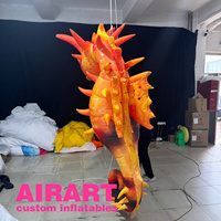 Ballon de dessin animé gonflable d'hippocampe de décor suspendu de scène, ballon gonflable d'hippocampe de nouvelle forme