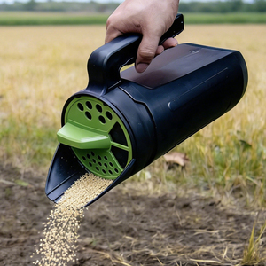 Eco-friendly Food Grade Plastic Garden <strong>Seeder</strong> Adjustable Seed Fertilizer Salt Spreader Hand Held Ice Melt Shaker With Handle - Product Image 2