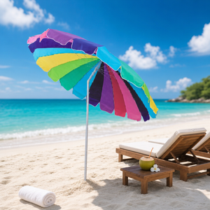<span class=keywords><strong>Parasol</strong></span> de plage moderne TNT Jumbo Rainbow de 2,25 m, <span class=keywords><strong>grand</strong></span> <span class=keywords><strong>parasol</strong></span> d'extérieur pour hôtel, patio, avec inclinaison, protection solaire <span class=keywords><strong>multicolore</strong></span> pour jardin, piscine - Product Image 5