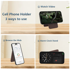 MFi Find My Location Lux Cuir Magnétique air Tag Wallet Finder Locator Itag Up-grade Réglable Wallet Stand pour <span class=keywords><strong>iPhone</strong></span> 15 16 - Product Image 2