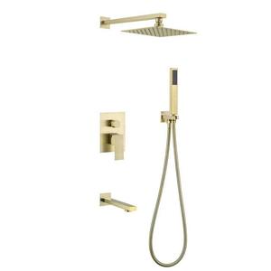 YITUO Modern Matte Black Brass Showerhead Set Wall-<b>Mounted</b> Rainfall Soft <b>Spray</b> Single Handle Hot/Cold Faucet System 5-Year - Product Image 3