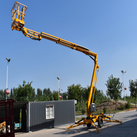 Nacelle articulée électrique hydraulique remorquable, hauteur 8-20m, idéale pour l'aménagement paysager, l'installation de panneaux solaires et les entreprises de location