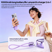 REMAX MH158-B 10000mAh Mini Power Bank 22W Charge Rapide Câble Intégré avec Lanière Vente en Gros Chargeur Portable Powerbank
